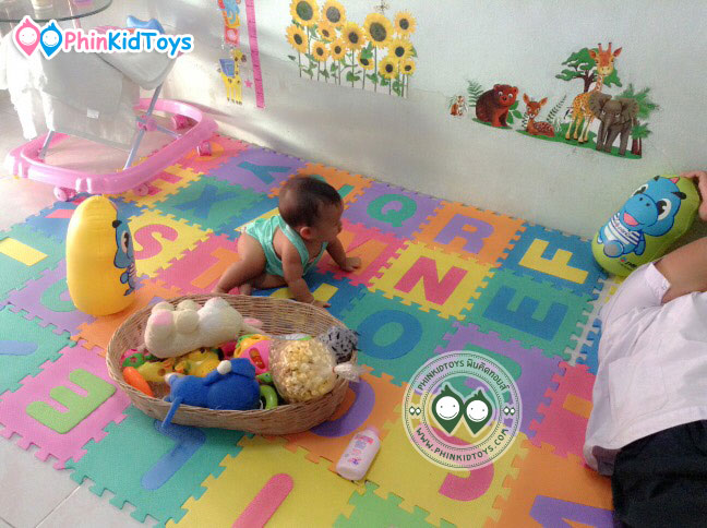 รีวิวแผ่นรองคลาน EVA FOAM 30x30 CM. ลาย A-Z