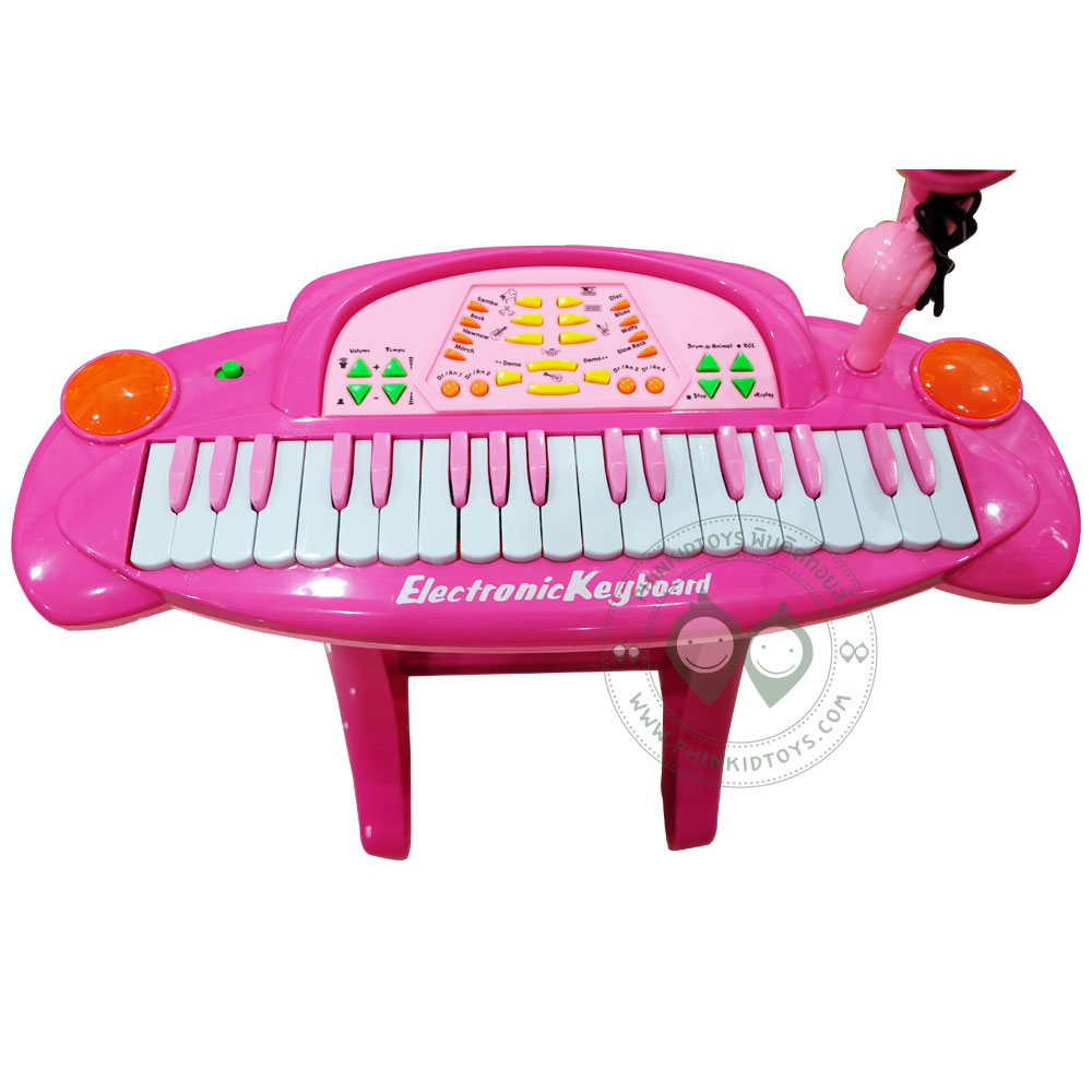 Electronic Keyboard คีย์บอร์ด 36 คีย์สีชมพู อัดเสียงได้