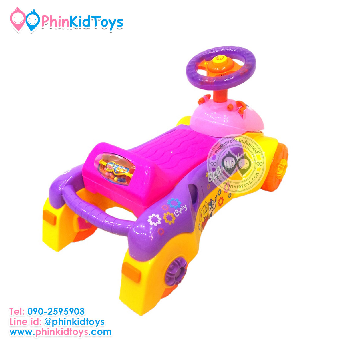 3in1 Baby walker 3in1 รถขาไถและรถหัดเดิน สีชมพู