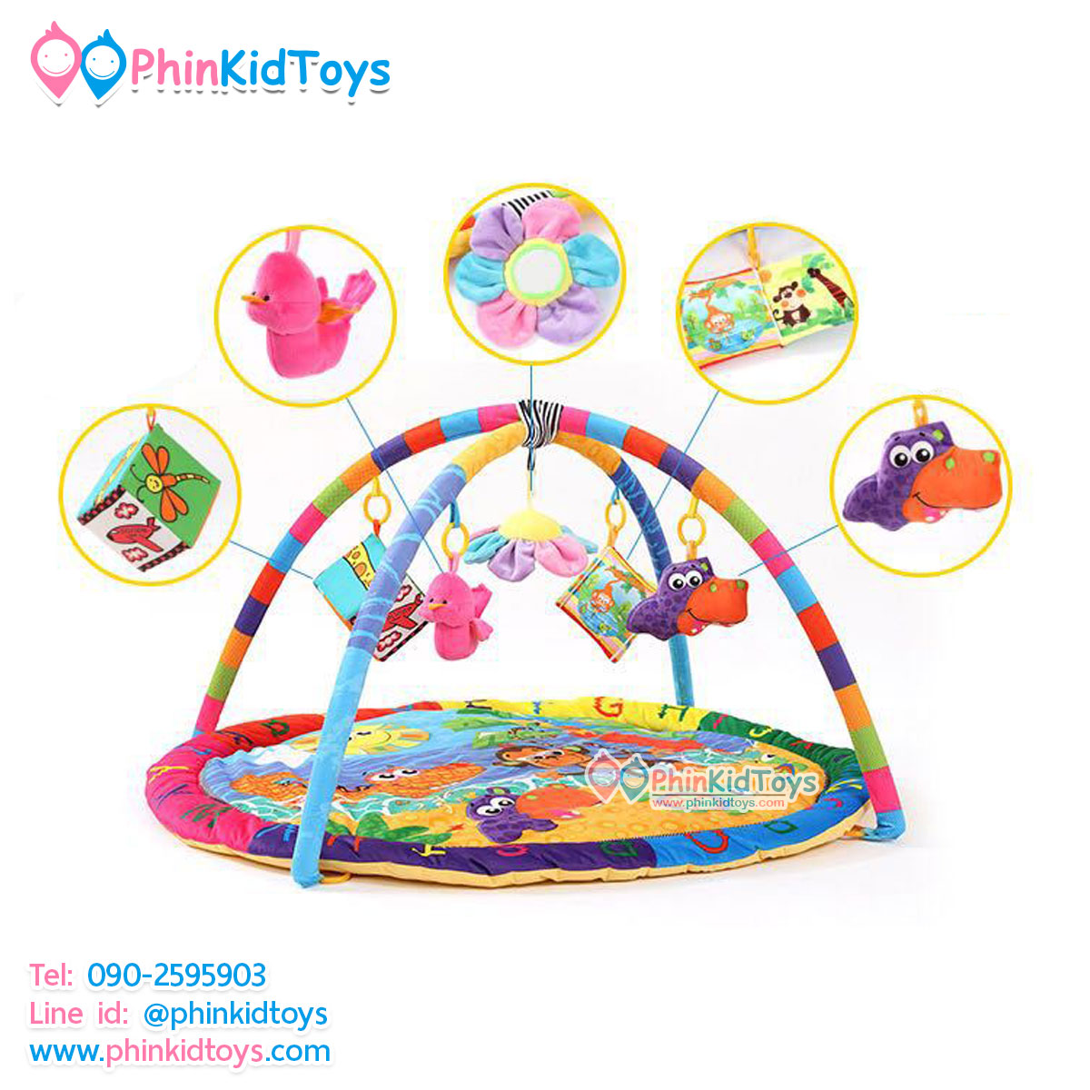 เพลยิมลายสัตว์น้อย ABC สีสดใส พร้อมเสียงดนตรี