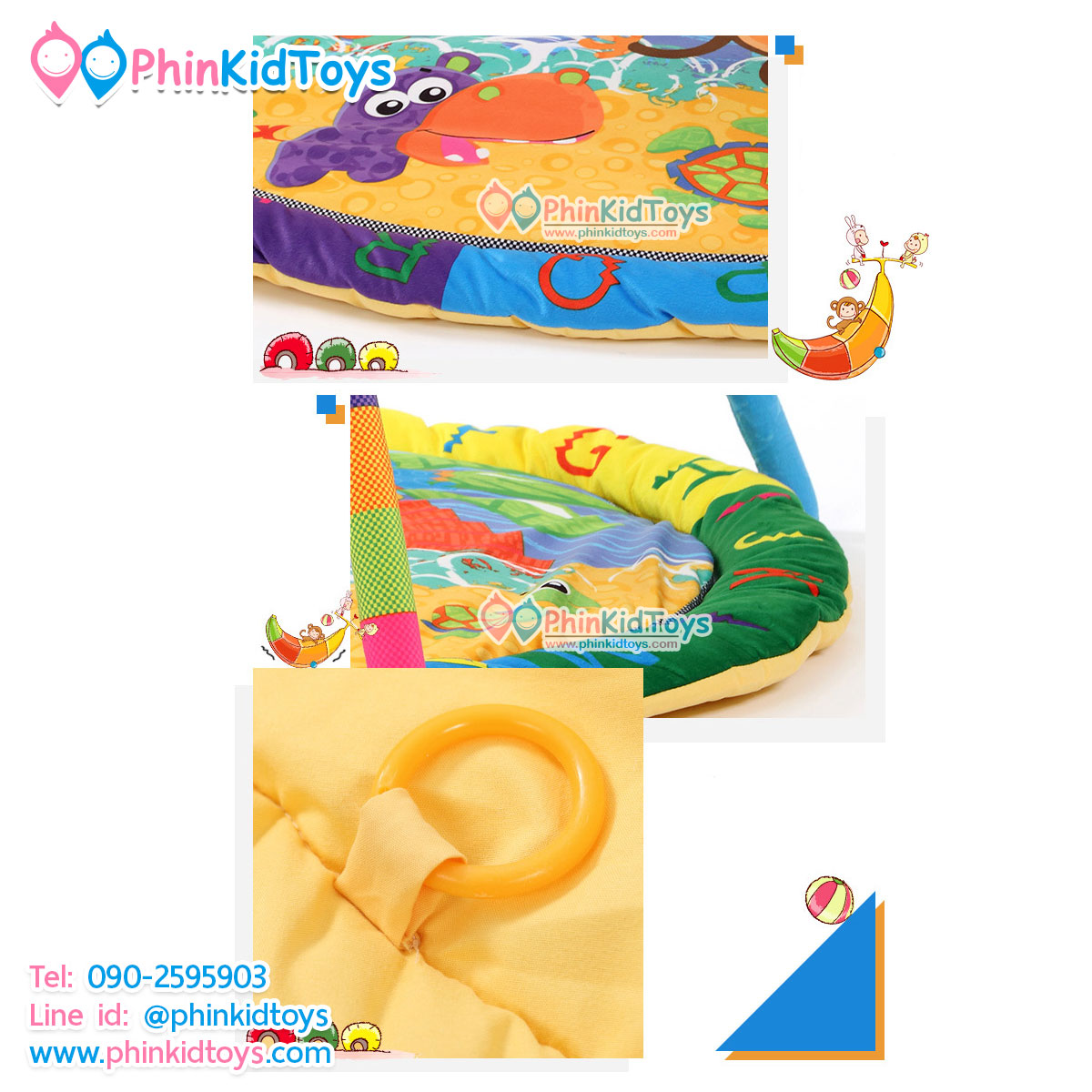 เพลยิมลายสัตว์น้อย ABC สีสดใส พร้อมเสียงดนตรี