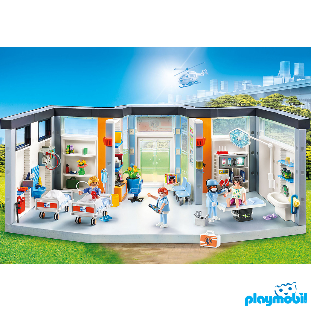 Playmobil 70191 Hospital Furnished Hospital Wing Figure เพลย์โมบิล โรงพยาบาล ชั้นต่อเติมโรงพยาบาล