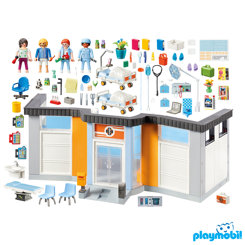 Playmobil 70191 Hospital Furnished Hospital Wing Figure เพลย์โมบิล โรงพยาบาล ชั้นต่อเติมโรงพยาบาล