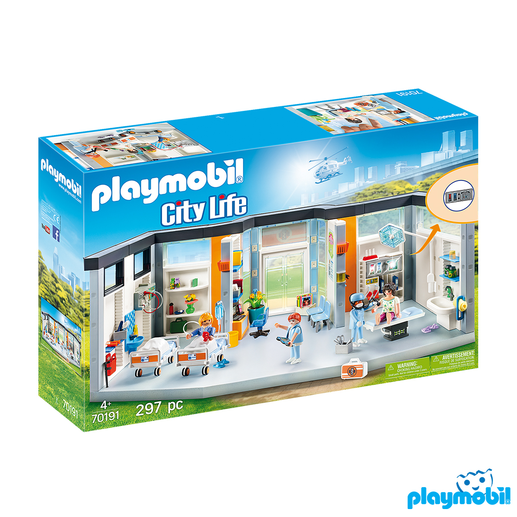 Playmobil 70191 Hospital Furnished Hospital Wing Figure เพลย์โมบิล โรงพยาบาล ชั้นต่อเติมโรงพยาบาล