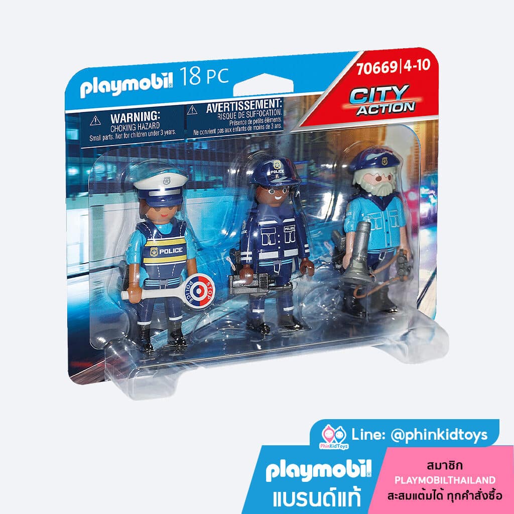 Playmobil 70669 Police Police Set ตำรวจ เซ็ตฟิกเกอร์ตำรวจ ตำรวจ เซ็ตฟิกเกอร์ตำรวจ