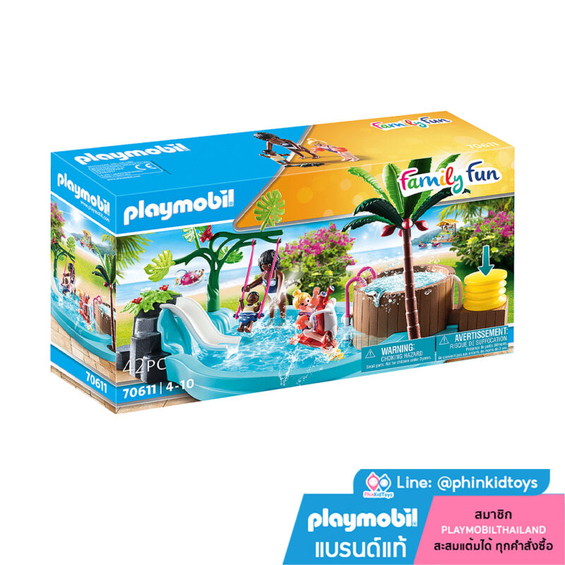 Playmobil 70611 AQUA Park Children's Pool with Slide อควา พาร์ค สระว่ายน้ำเด็กพร้อมสไลเดอร์