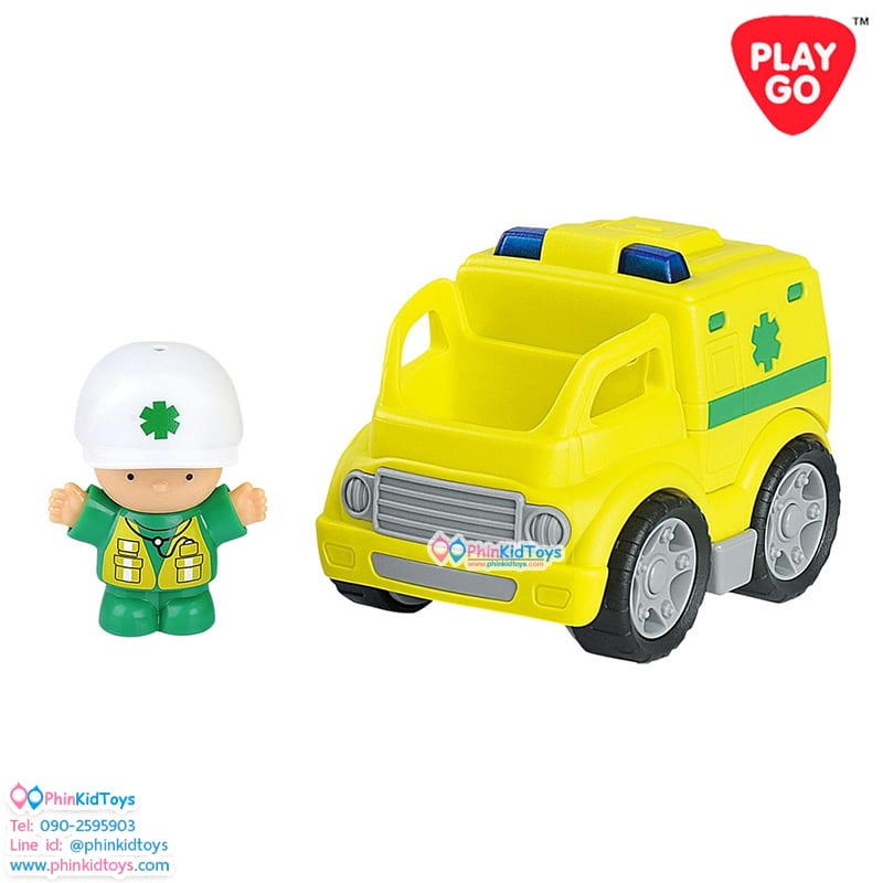 PLAYGO รถพยาบาลเล็กพร้อมฟิคเกอร์ On The Go Ambulance - MINI (PG-9435)