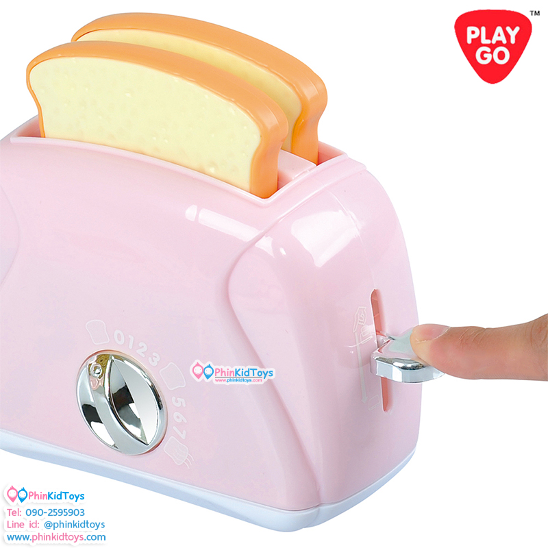 PLAYGO 38186 เซ็ตเครืองครัวสีชมพู (เครื่องทำกาแฟ,เครื่องปิ้งขนมปัง,เครื่องผสมแป้ง) FIRST KITCHEN APPLIANCE TRIO - PINK (MY COFFEE MAKER , MY MIXER , MY TOASTER) (PG-38186)
