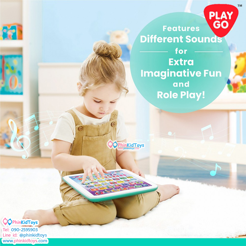 PLAYGO 26145 แท็บเล็ตเพื่อการเรียนรู้ (EN+FR) CURIOUS ME LEARNING TABLET (EN+FR) 6 PCS in a Display