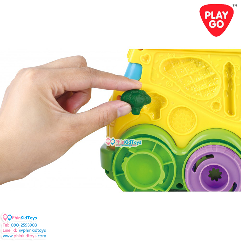 PLAYGO 8455 โดว์เซ็ตรถบรรทุกอาหาร GO FOOD TRUCK (2 X 2 OZ DOUGH INCLUDED)