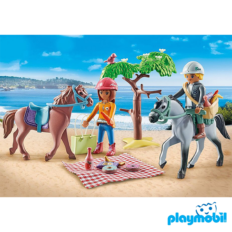 Playmobil 71470 Starter Pack Horseback riding trip to the beach with Amelia and Ben สตาร์ทเตอร์ ทริปขี่ม้าไปชายหาดกับอมีเลียและเบ็น