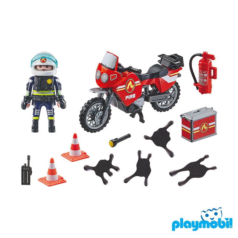 Playmobil 71466 Fire Brigade Fire Motorcycle ดับเพลิง มอเตอร์ไซค์ดับเพลิง