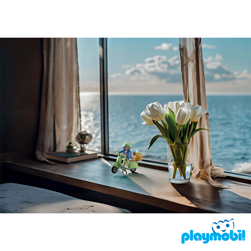 Playmobil 71621 Vespa 1969 Vespa 150 Sprint Veloce, light green เวสป้า Sprint Veloce 150 ปี 1969 สีเขียวอ่อน