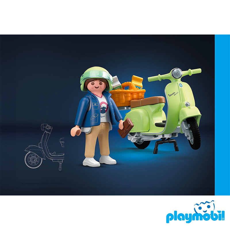 Playmobil 71621 Vespa 1969 Vespa 150 Sprint Veloce, light green เวสป้า Sprint Veloce 150 ปี 1969 สีเขียวอ่อน