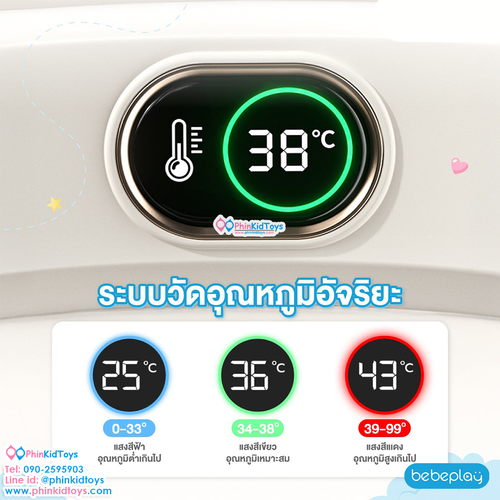 Bebeplay อ่างอาบน้ำเด็กพับเก็บได้