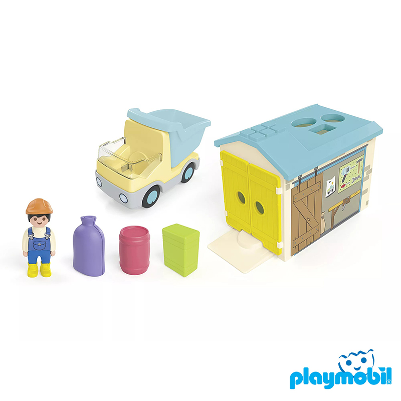 Playmobil 71686 JUNIOR Construction Truck with Garage จูเนียร์ รถดั้มพร้อมโรงจอดรถ