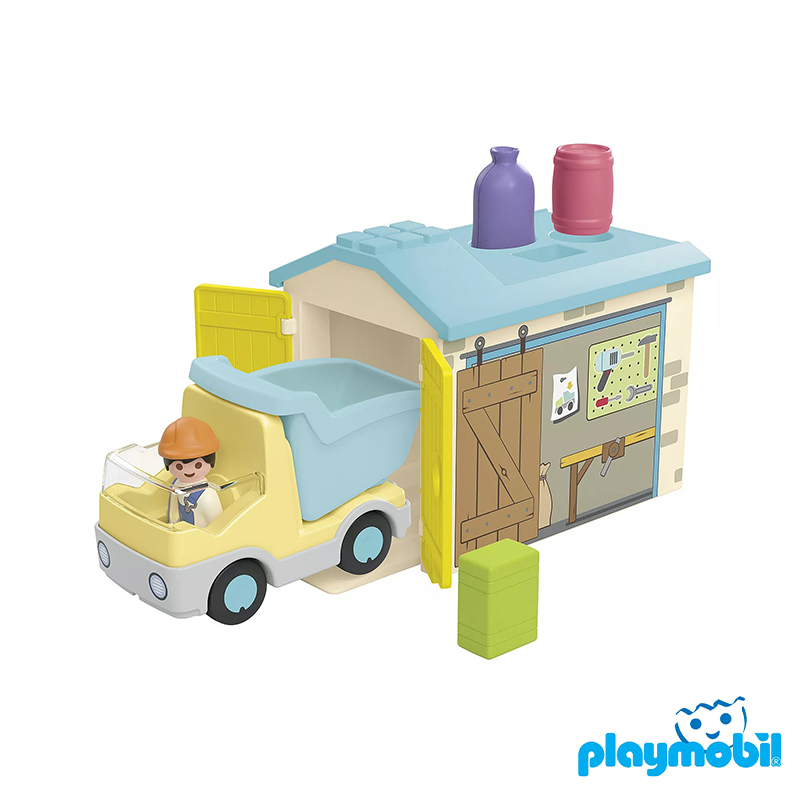Playmobil 71686 JUNIOR Construction Truck with Garage จูเนียร์ รถดั้มพร้อมโรงจอดรถ
