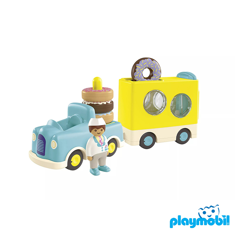 Playmobil 71702 JUNIOR Crazy Donut Truck with Stacking and Sorting Feature จูเนียร์ รถบรรทุกโดนัท