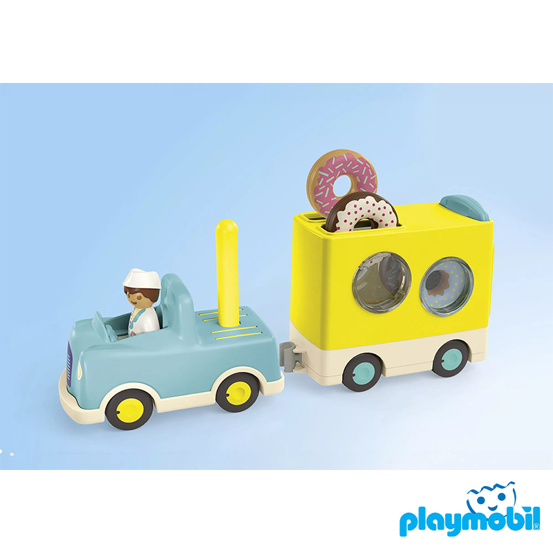 Playmobil 71702 JUNIOR Crazy Donut Truck with Stacking and Sorting Feature จูเนียร์ รถบรรทุกโดนัท