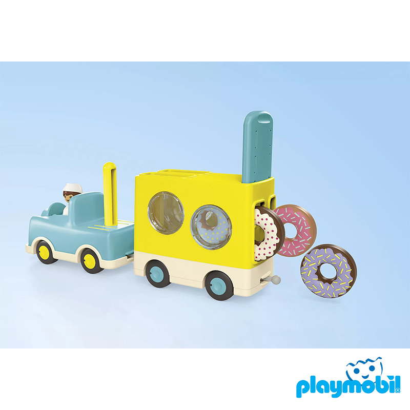 Playmobil 71702 JUNIOR Crazy Donut Truck with Stacking and Sorting Feature จูเนียร์ รถบรรทุกโดนัท