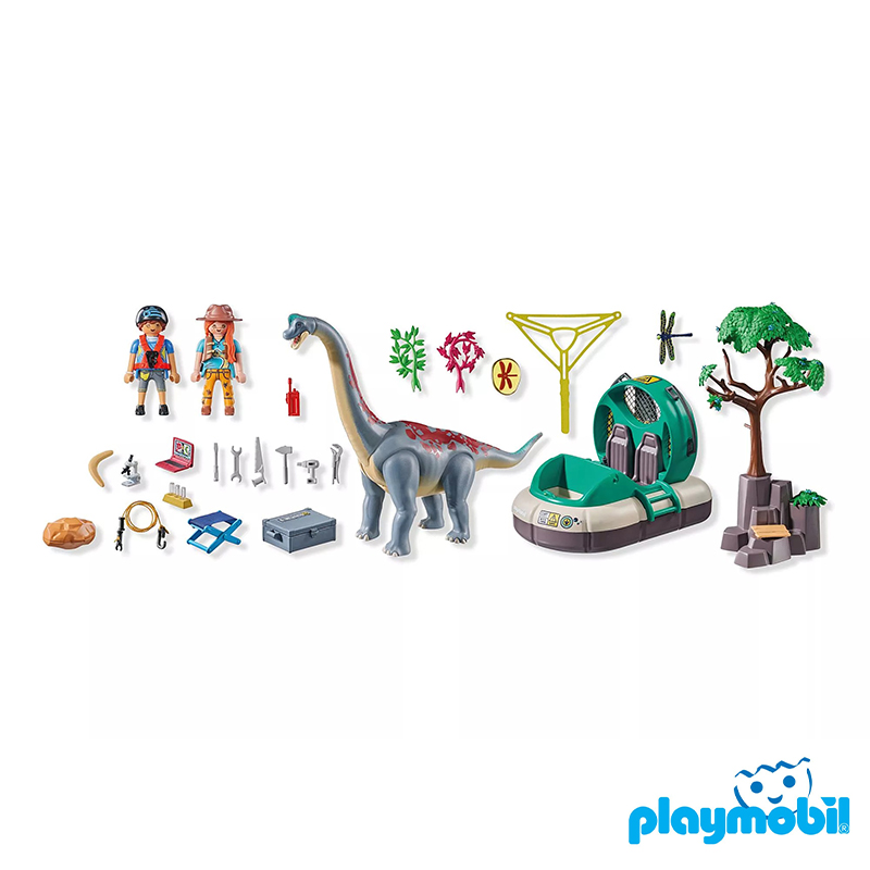 Playmobil 71819 Dinos Brachiosaurus with Hovercraft ไดโนเสาร์ แบรคิโอซอรัสกับเรือโฮเวอร์คราฟต์