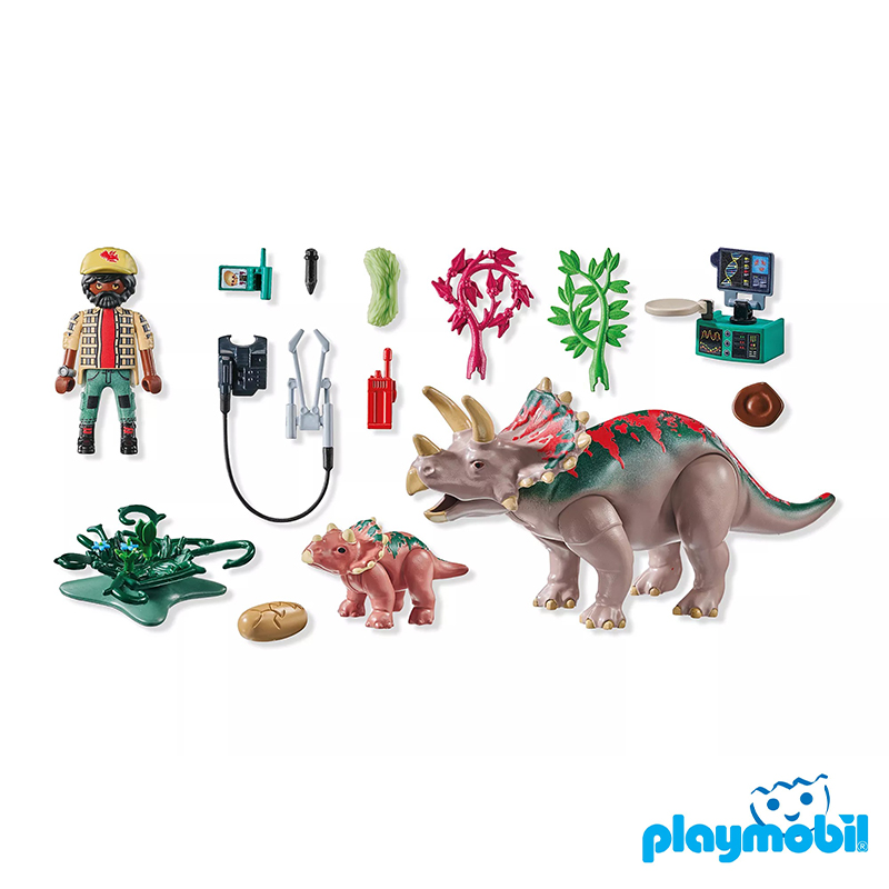 Playmobil 71821 Dinos Triceratops Family ไดโนเสาร์ ครอบครัวไทรเซอราทอปส์