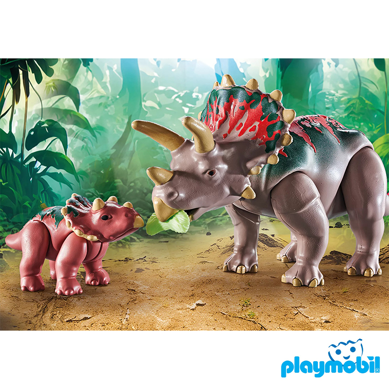 Playmobil 71821 Dinos Triceratops Family ไดโนเสาร์ ครอบครัวไทรเซอราทอปส์