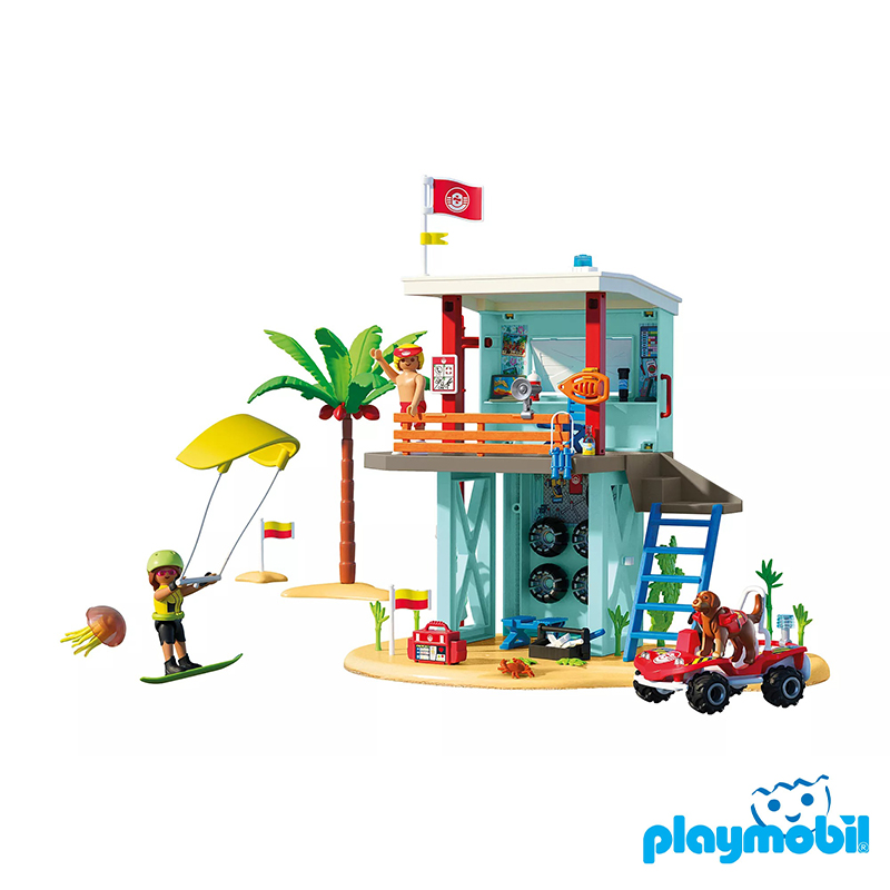 Playmobil 71903 Vacation on the Beach Lifeguard Tower with Beach Buggy วันหยุดที่ชายหาด หอคอยไลฟ์การ์ดกับรถบักกี้ชายหาด