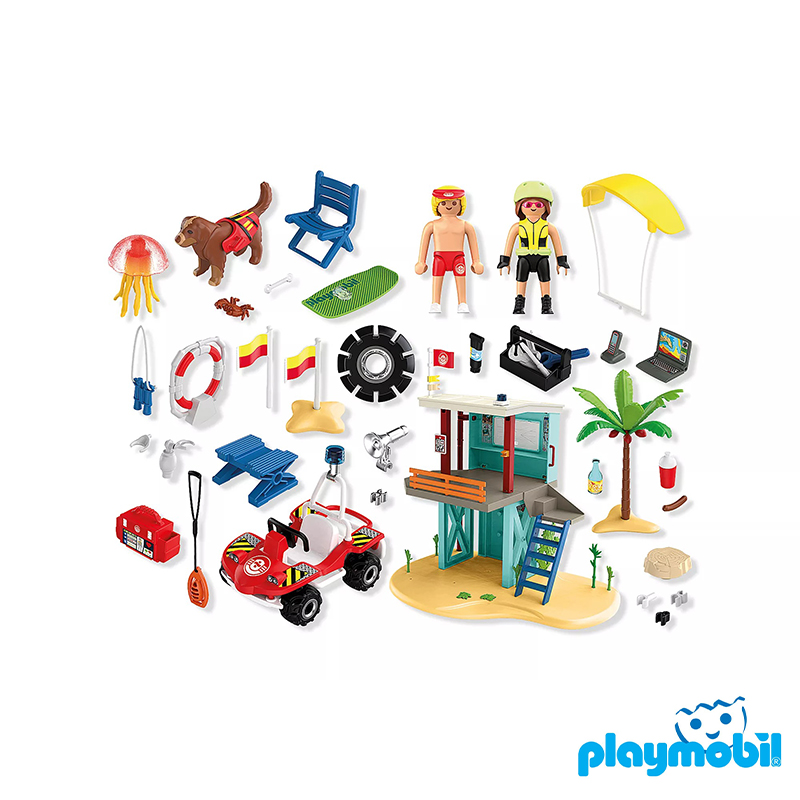 Playmobil 71903 Vacation on the Beach Lifeguard Tower with Beach Buggy วันหยุดที่ชายหาด หอคอยไลฟ์การ์ดกับรถบักกี้ชายหาด