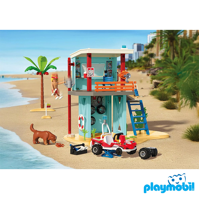 Playmobil 71903 Vacation on the Beach Lifeguard Tower with Beach Buggy วันหยุดที่ชายหาด หอคอยไลฟ์การ์ดกับรถบักกี้ชายหาด
