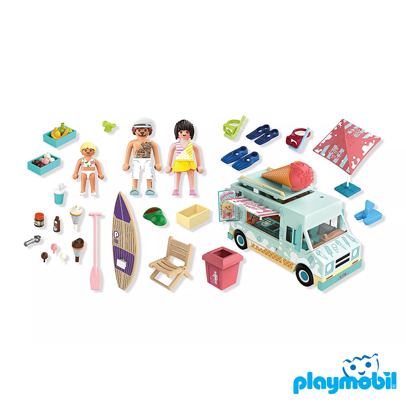 Playmobil 71904 Vacation on the Beach Ice Cream Truck with Surf Shop วันหยุดที่ชายหาด รถไอติมกับร้านเซิร์ฟ