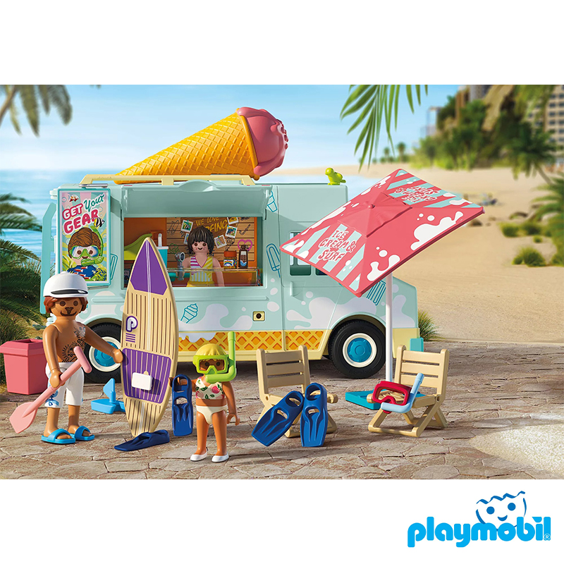 Playmobil 71904 Vacation on the Beach Ice Cream Truck with Surf Shop วันหยุดที่ชายหาด รถไอติมกับร้านเซิร์ฟ